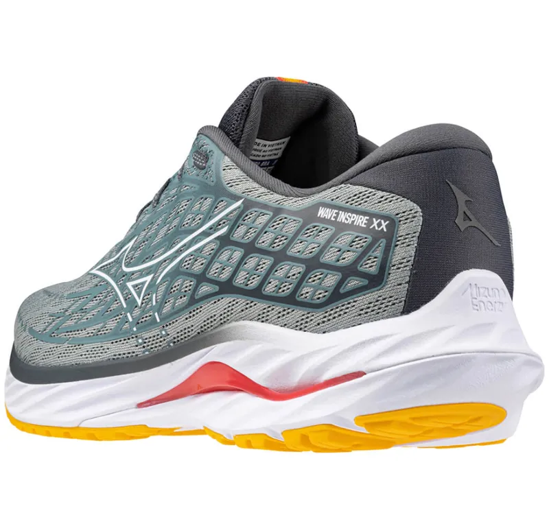 Mizuno Men's Wave Inspire 20 Running Shoes Abyss/White/Citrus-6